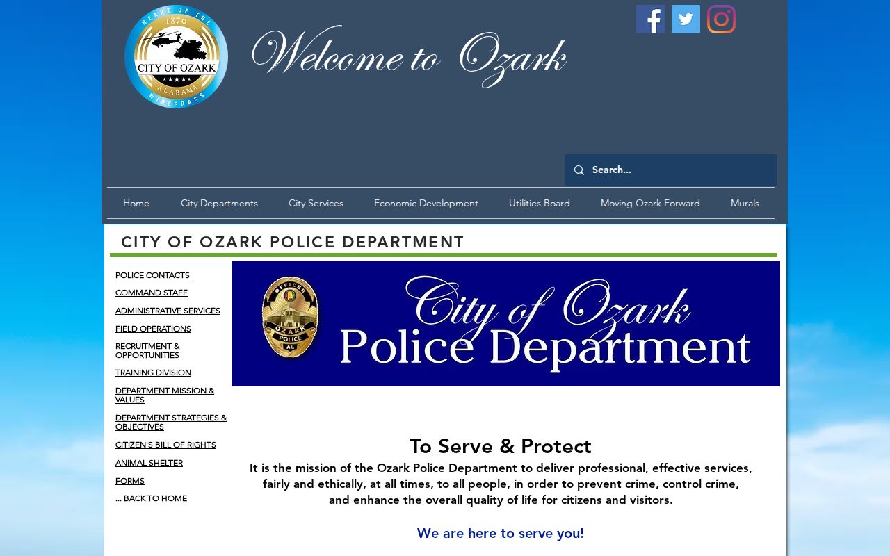 Ozark Police Department official source for Ozark recent arrests
